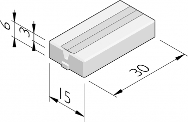 EV-kabelgoottegels 30x15